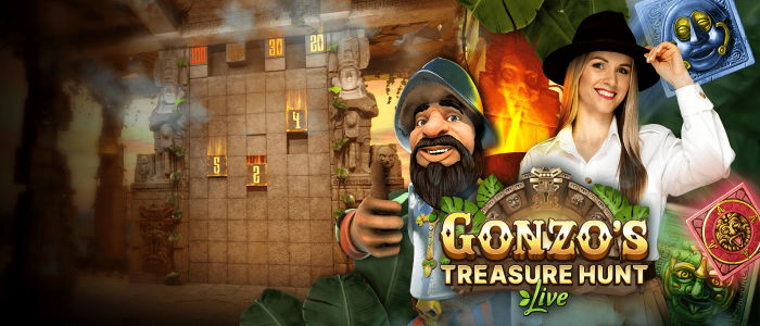 Banner oficial de Gonzo’s Treasure Hunt Live de Evolution Gaming